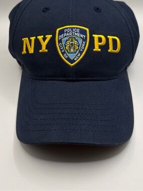 NYPD Embroidered Baseball Cap - Navy and Yellow